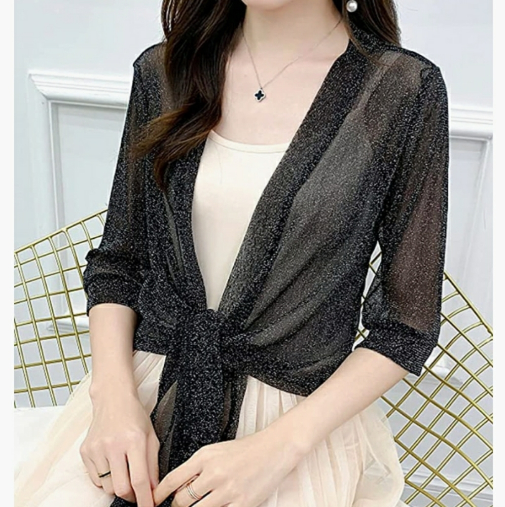 SeekMe womens 3/4 sleeve Shrug